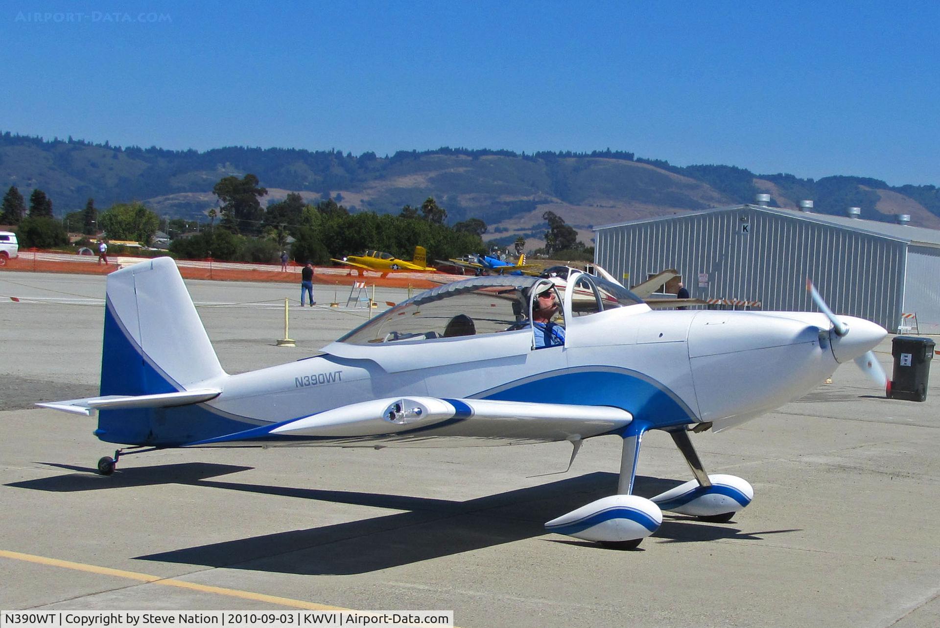N390WT, Vans RV-8 C/N 82863, Sacramento area-based Leland West RV-8 arriving @ 2010 Watsonville Fly-in