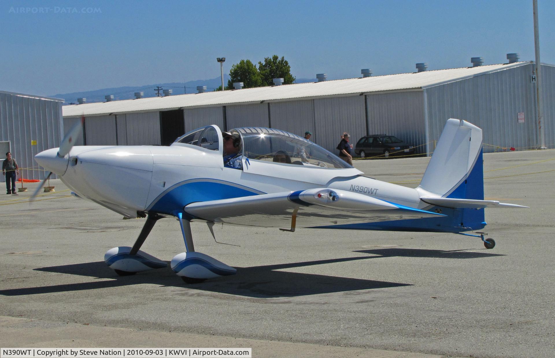 N390WT, Vans RV-8 C/N 82863, Sacramento area-based Leland West RV-8 arriving @ 2010 Watsonville Fly-in
