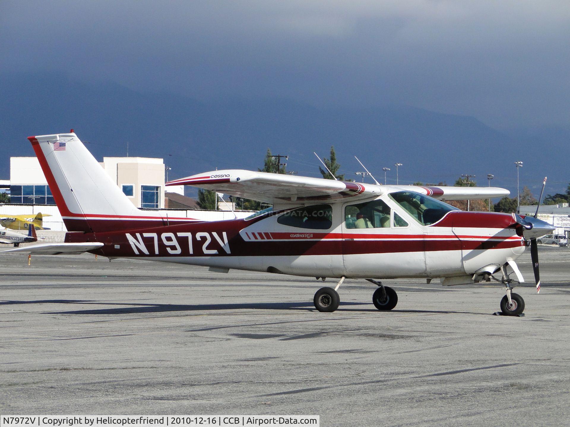N7972V, 1976 Cessna 177RG Cardinal C/N 177RG0915, Parked north of Maniac Mike's Cafe