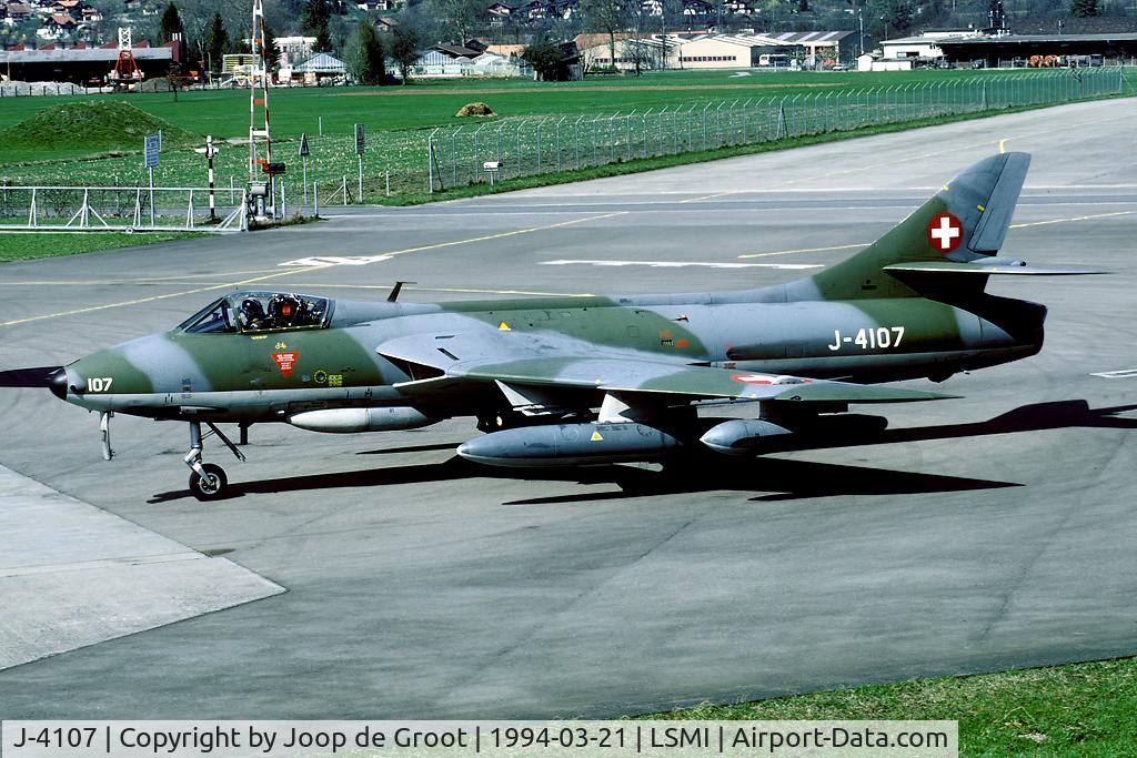 J-4107, Hawker Hunter F.58A C/N S4/U/3339, This Hunter destroyed a bicycle in its last year of operation. I received a kill mark afterwards.