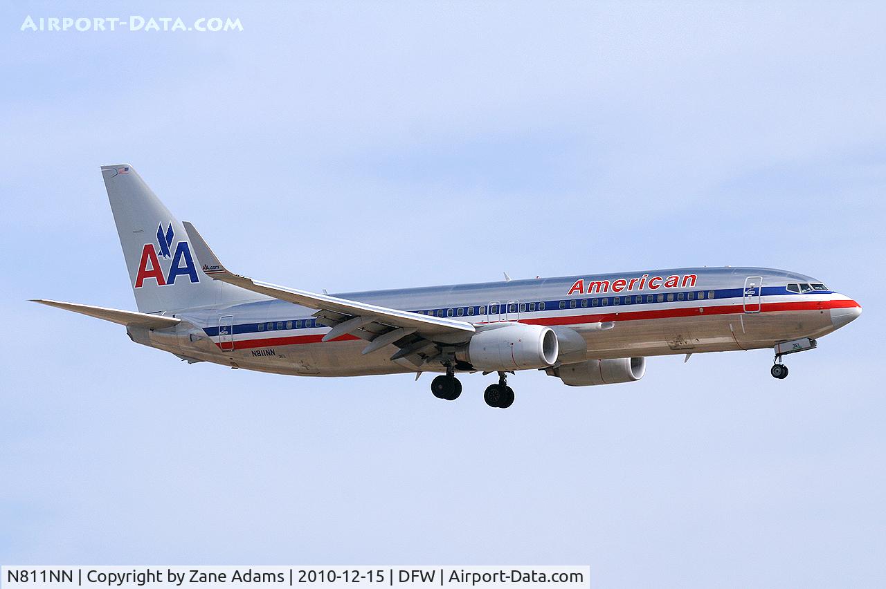 N811NN, 2009 Boeing 737-823 C/N 31079, American Airlines landing at DFW Airport
