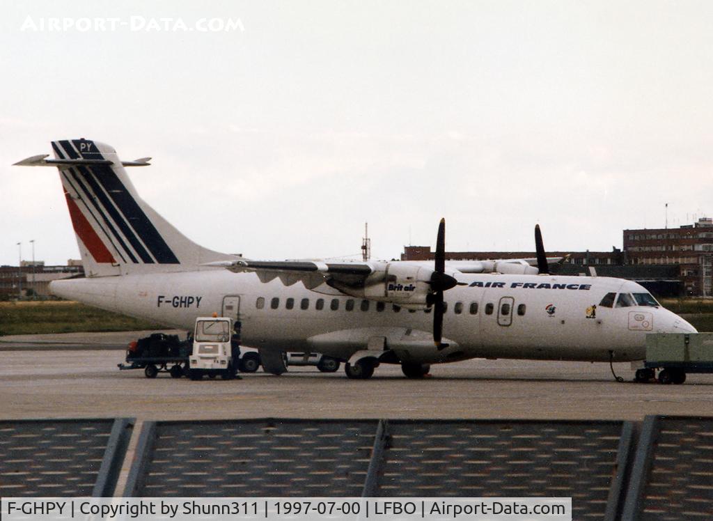 F-GHPY, 1992 ATR 42-201 C/N 321, Parked at the old Terminal in Air France c/s...