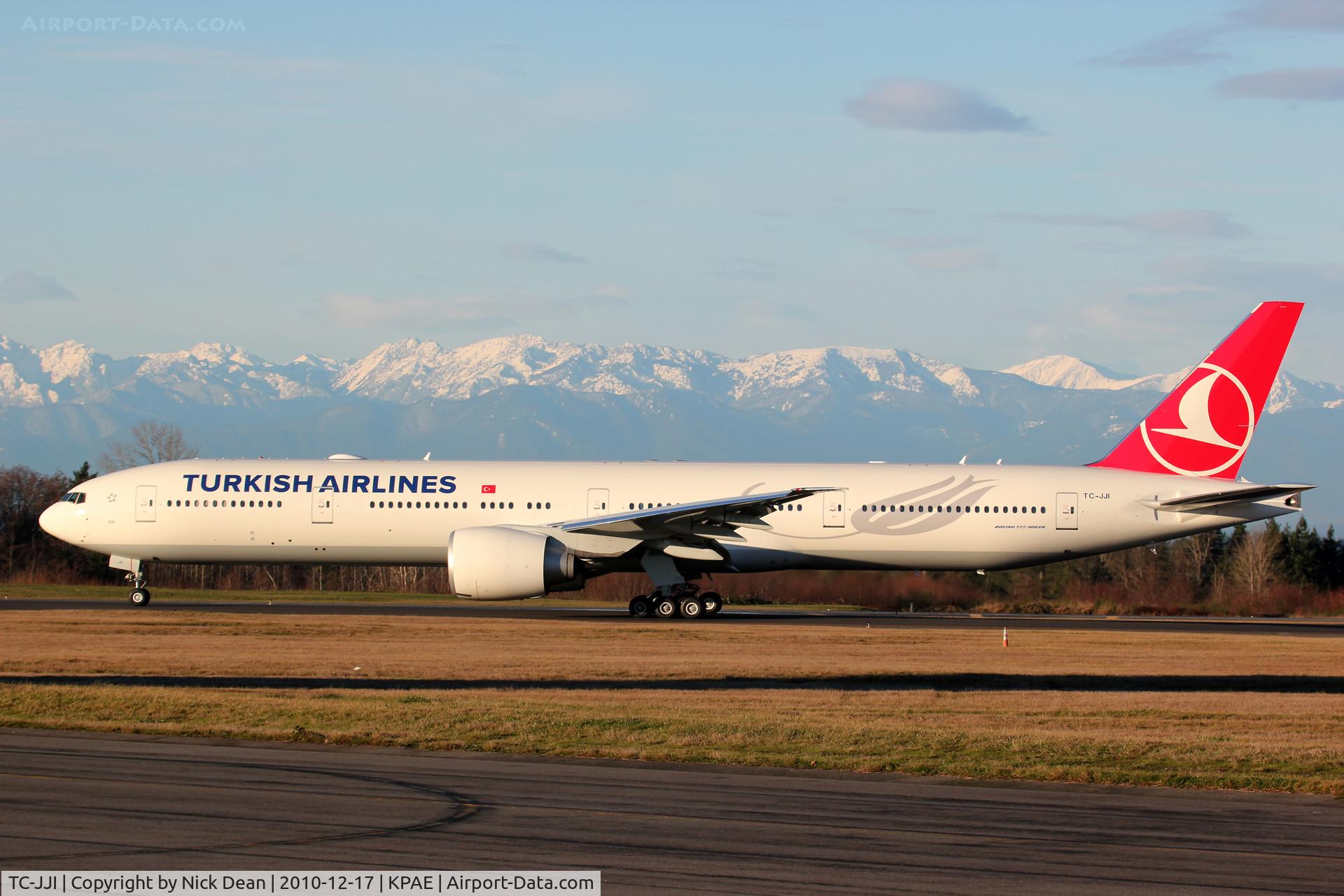 TC-JJI, 2010 Boeing 777-3F2/ER C/N 40709, KPAE Boeing 130 taxying for departure off of 34L this morning.