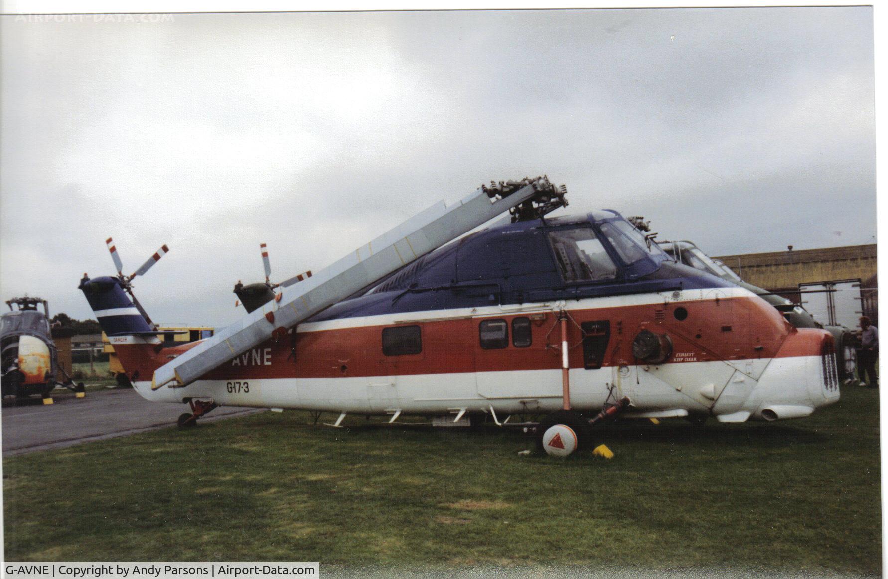 G-AVNE, 1967 Westland Wessex 60 Series 1 C/N WA561, Taken just after they had all been grounded due to a couple of accidents (scanned print)
