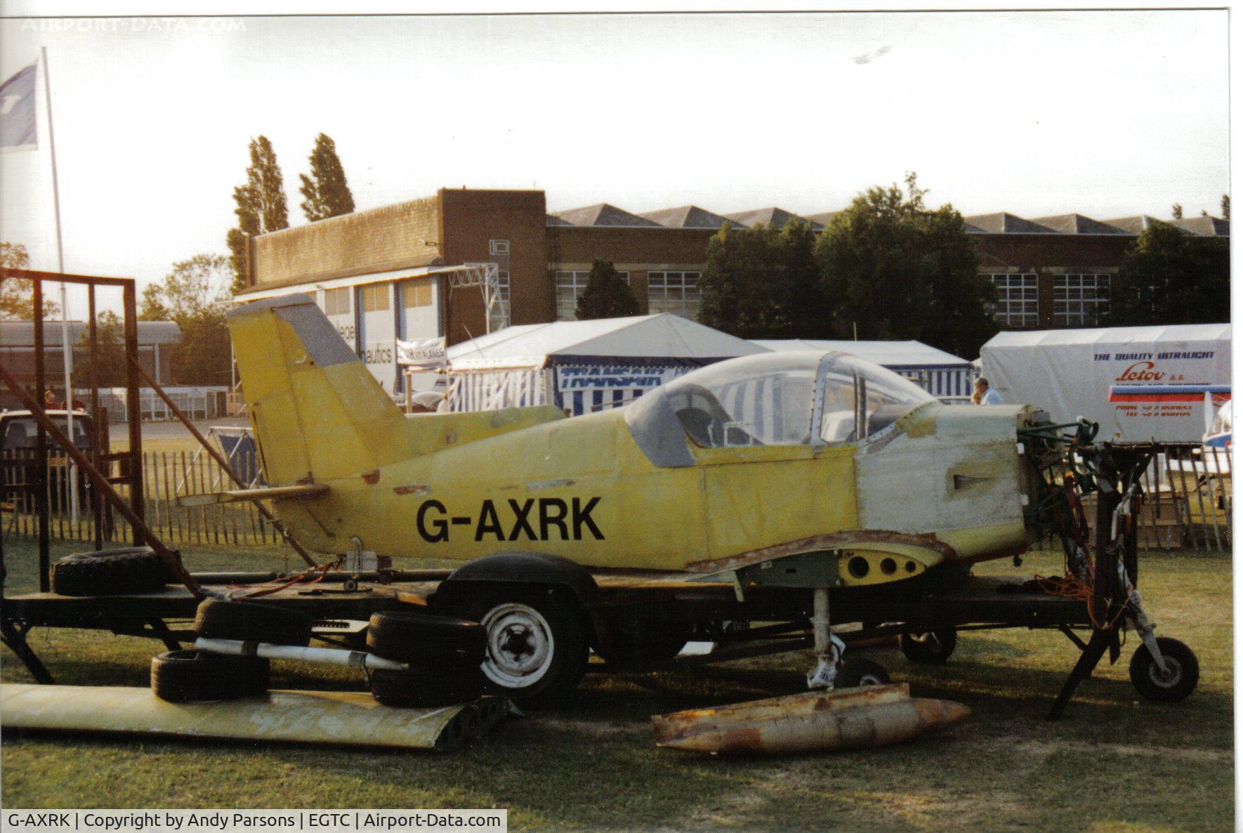 G-AXRK, Thale Eg SPRITE 115 C/N 15, This appeared on a trailer a few years ago at a PFA Rally not sure if it was ever finished (scanned print)