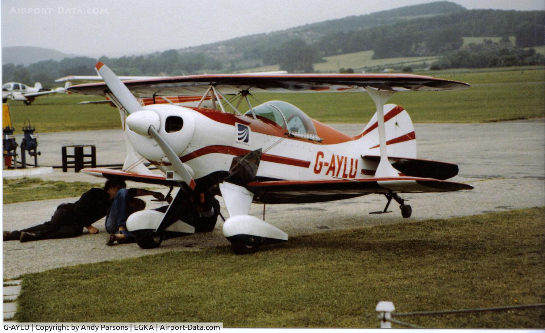 G-AYLU, 1977 Pitts S-1D Special C/N 370-H, Taken at Shoreham  (scaned print)