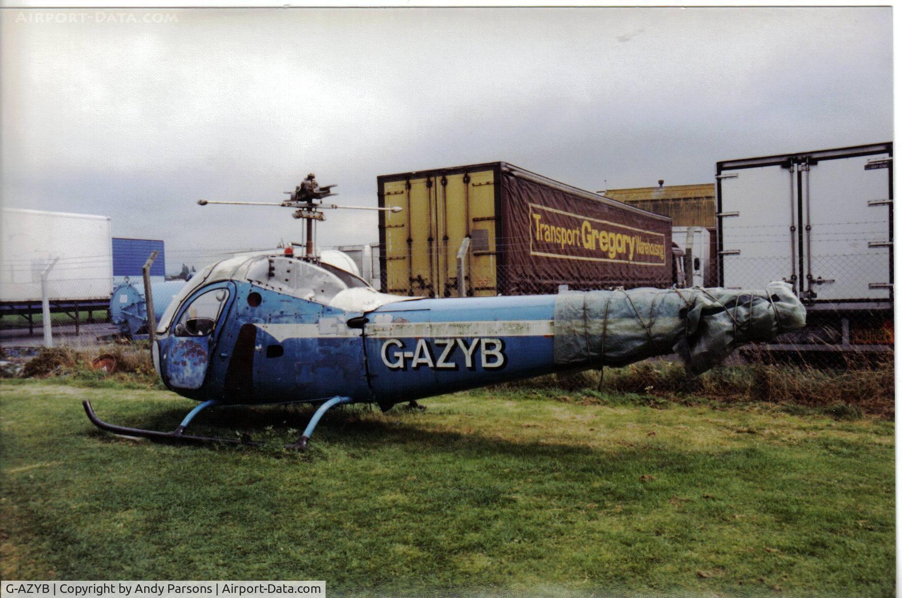 G-AZYB, 1956 Bell 47H-1 C/N 1538, Taken before its restoration (scanned print)