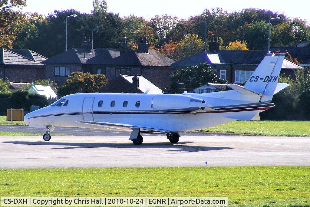 CS-DXH, 2006 Cessna Citation XLS C/N 560-5615, Netjets Citation XLS lining up on RW04 before departing from Hawarden