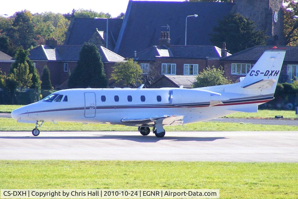 CS-DXH, 2006 Cessna Citation XLS C/N 560-5615, Netjets Citation XLS on RW04 before departing from Hawarden