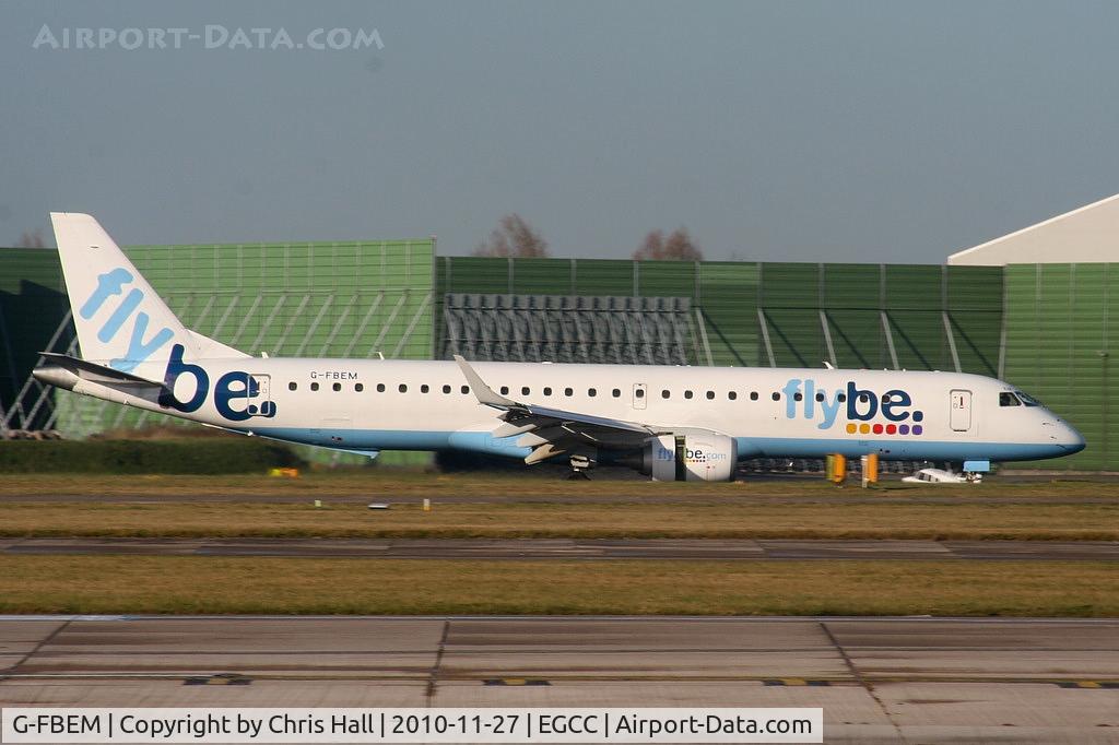 G-FBEM, 2008 Embraer 195LR (ERJ-190-200LR) C/N 19000204, landing on RW05L