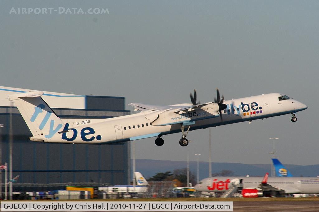 G-JECO, 2006 De Havilland Canada DHC-8-402Q Dash 8 C/N 4126, flybe Dash-8 departing from RW05L