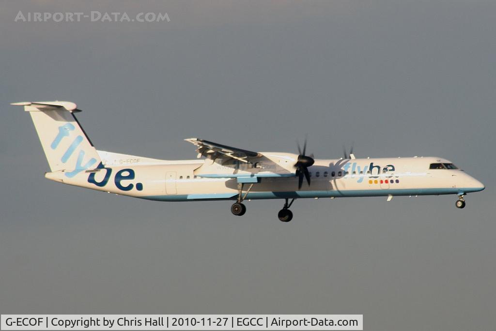 G-ECOF, 2008 De Havilland Canada DHC-8-402Q Dash 8 C/N 4216, flybe Dash-8 on finals for RW05L