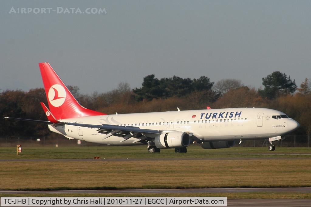 TC-JHB, 2008 Boeing 737-8F2 C/N 35741, Turkish Airlines B737 touching down on RW05L