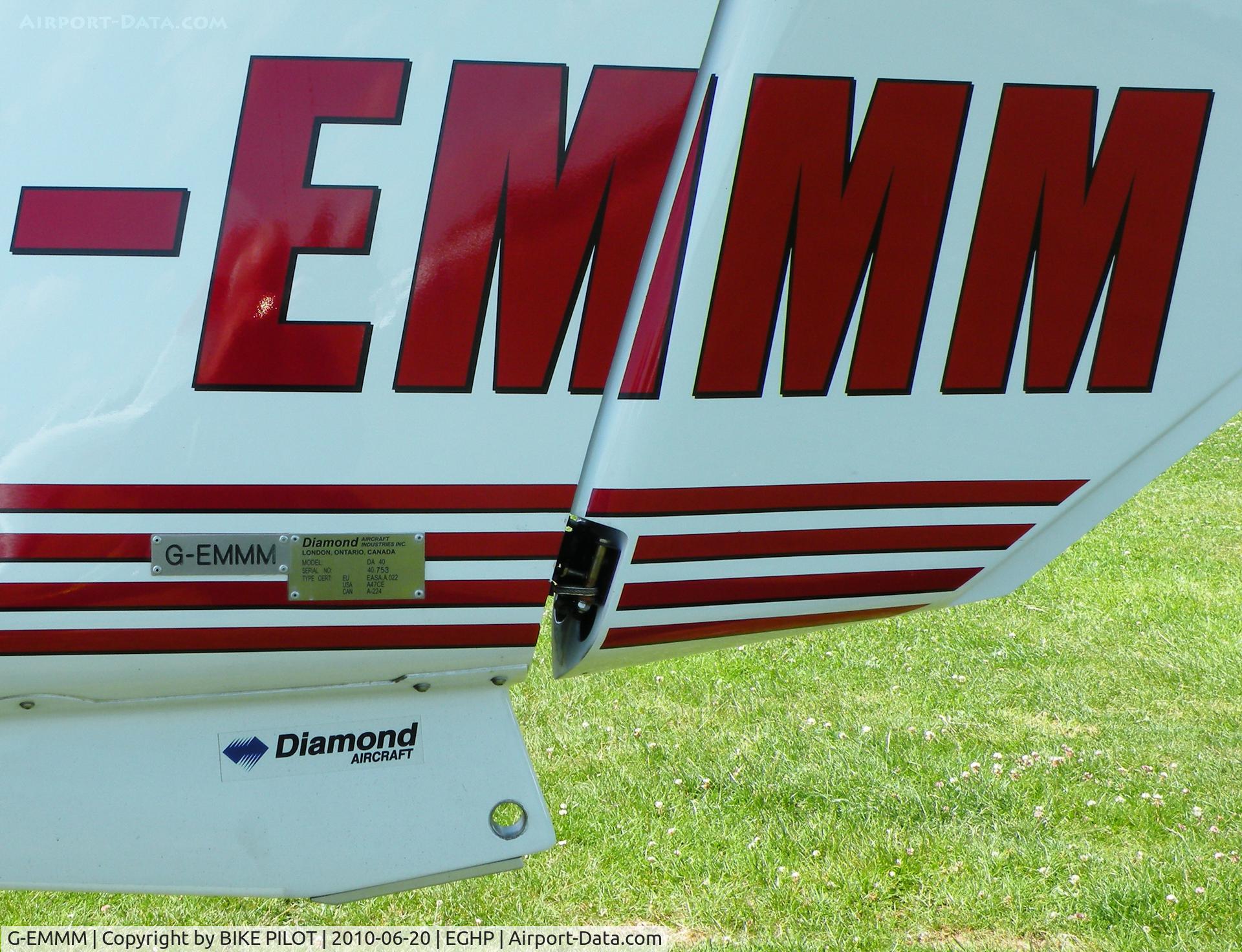 G-EMMM, 2007 Diamond DA-40 Diamond Star C/N 40.753, DA40 Diamond Star