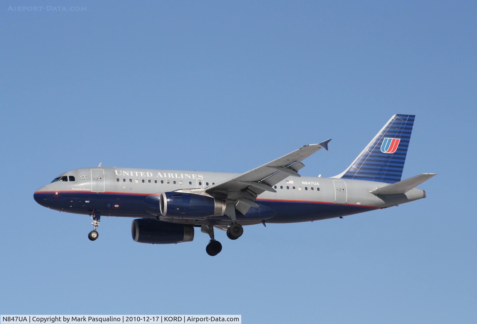 N847UA, 2001 Airbus A319-131 C/N 1627, Airbus A319