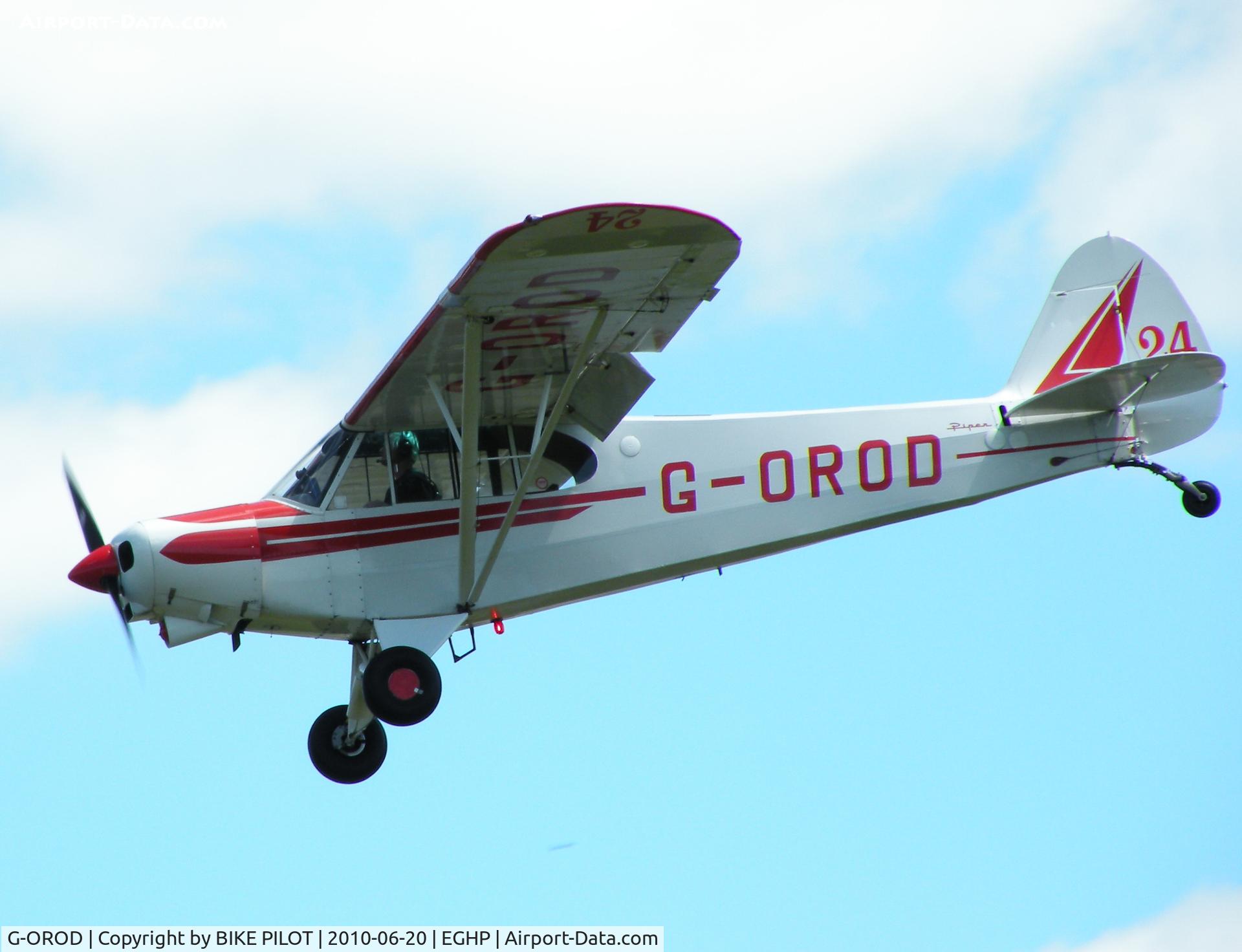 G-OROD, 1962 Piper PA-18-150 Super Cub C/N 18-7856, Oscar Delta with race number on finals for rwy 03