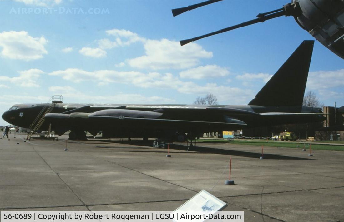 56-0689, 1956 Boeing B-52D Stratofortress C/N 464060, Preserved Duxford still in original colors.Late 1980's.