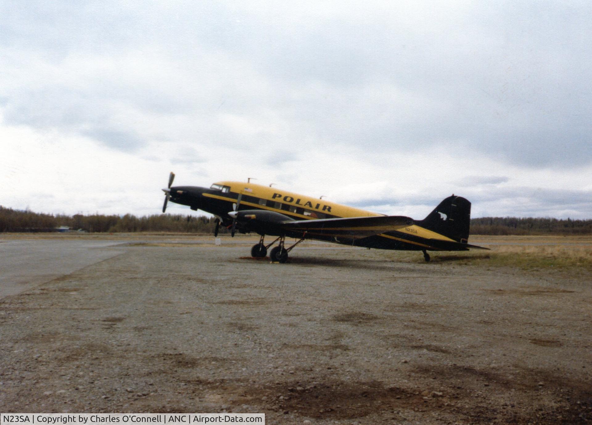 N23SA, 1942 Conroy (Douglas) Tri Turbo Three (DC-3A-S1C3G) C/N 4903, N nbr visable on tail section.