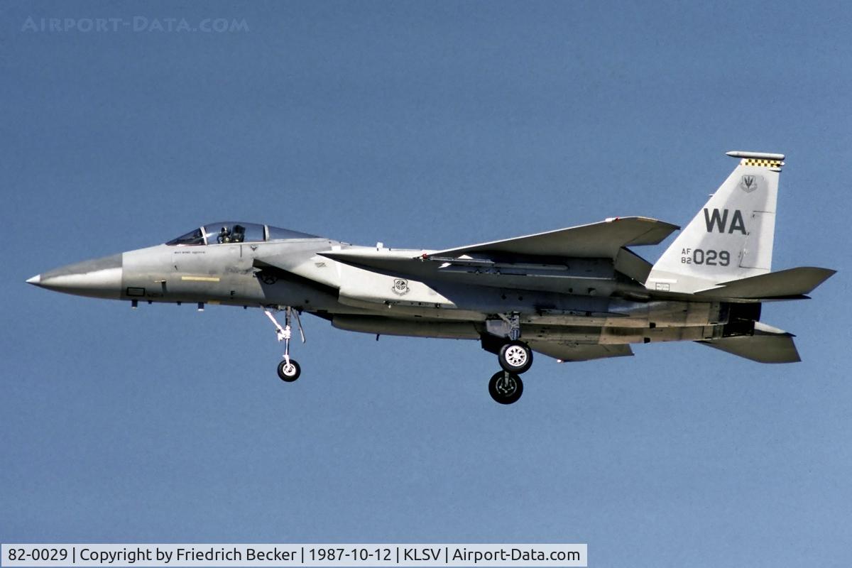 82-0029, 1981 McDonnell Douglas F-15C Eagle C/N 0844/C260, on final at Nellis AFB