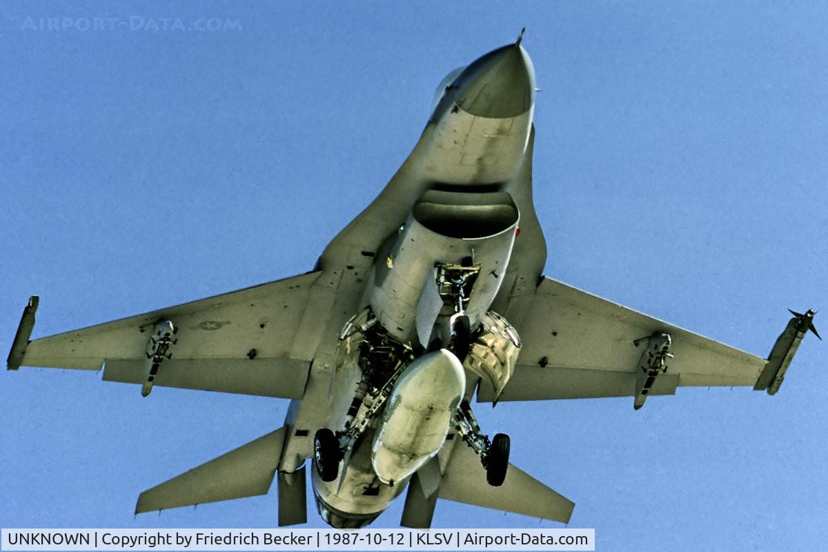 UNKNOWN, General Dynamics F-16C Fighting Falcon C/N Unknown, on final at Nellis AFB
