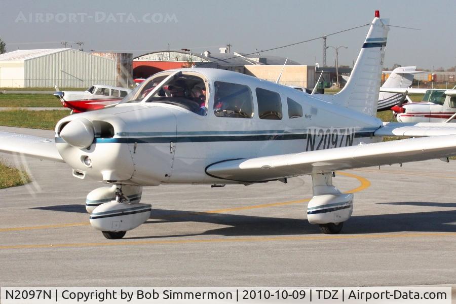 N2097N, 1979 Piper PA-28-161 C/N 28-7916257, Arriving at the EAA breakfast fly-in at Toledo, Ohio
