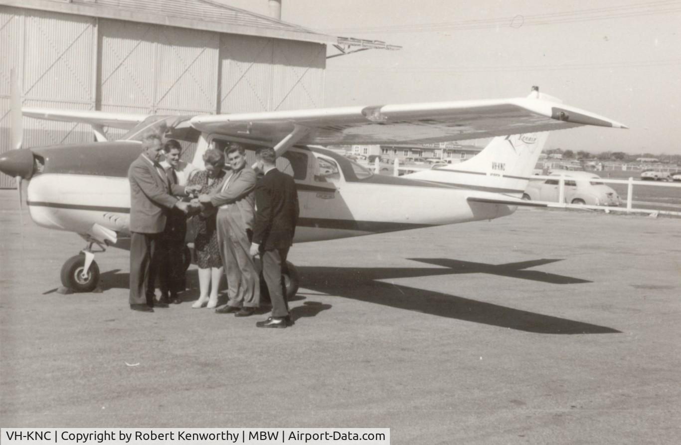 VH-KNC, 1962 Cessna 210-5 C/N 2050144, Aircraft being delivered to new owner Kenair Pty Ltd at Moorabbin, Victoria, April 1993.
