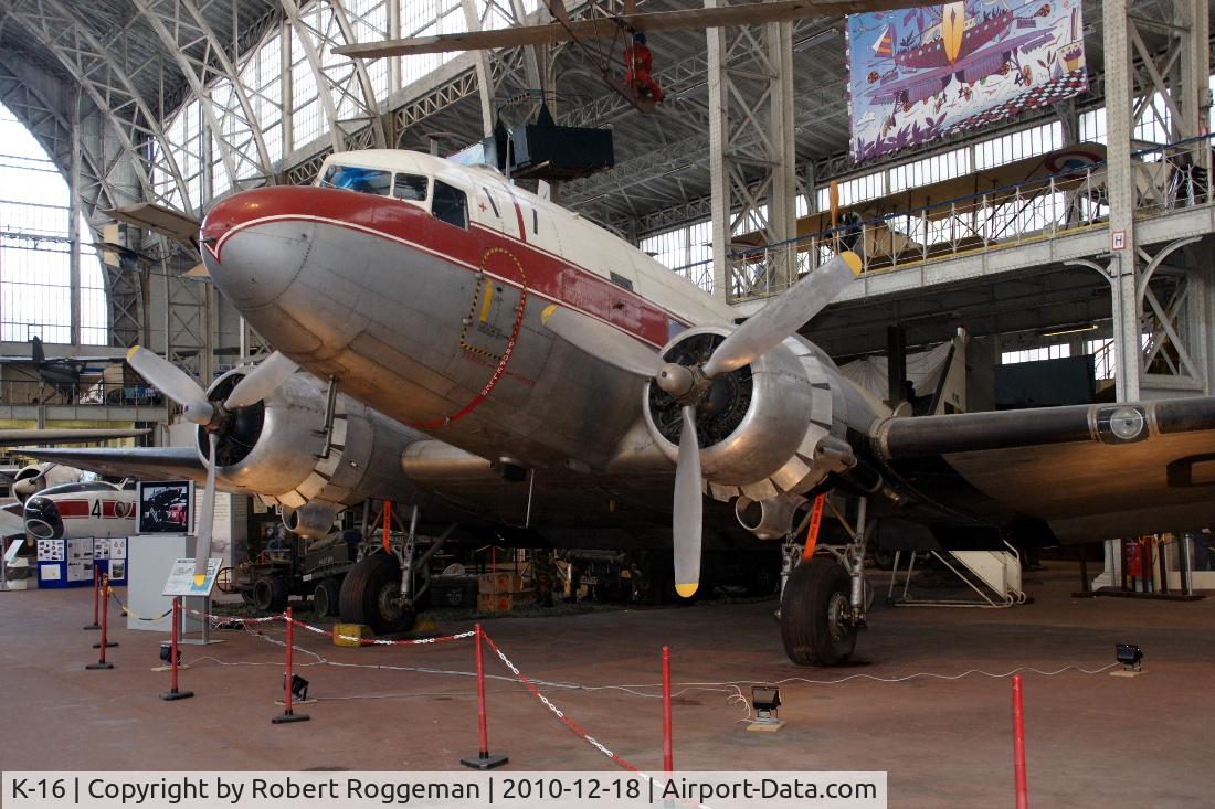 K-16, 1943 Douglas C-47B-1-DL Skytrain C/N 20823, Belgian Air Force.OT CWG.Preserved Brussels Air Museum. U.S.serial.43-16357