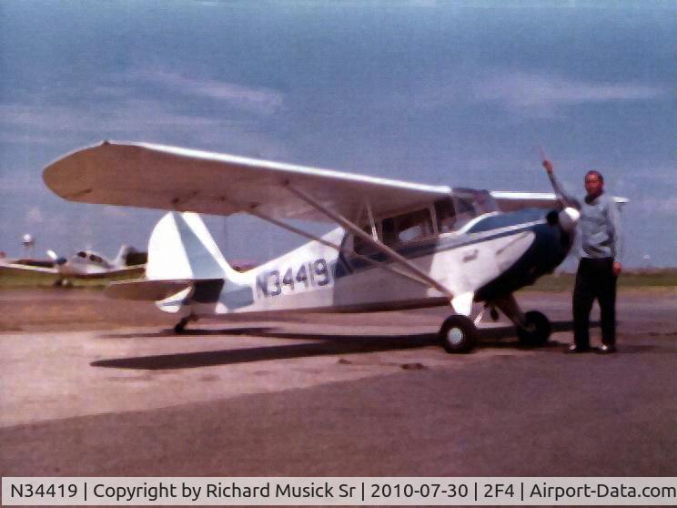 N34419, 1941 Aeronca 65-CA Super Chief C/N C14371, Enroute to San Diego, CA from home field Lancaster, TX near Dallas