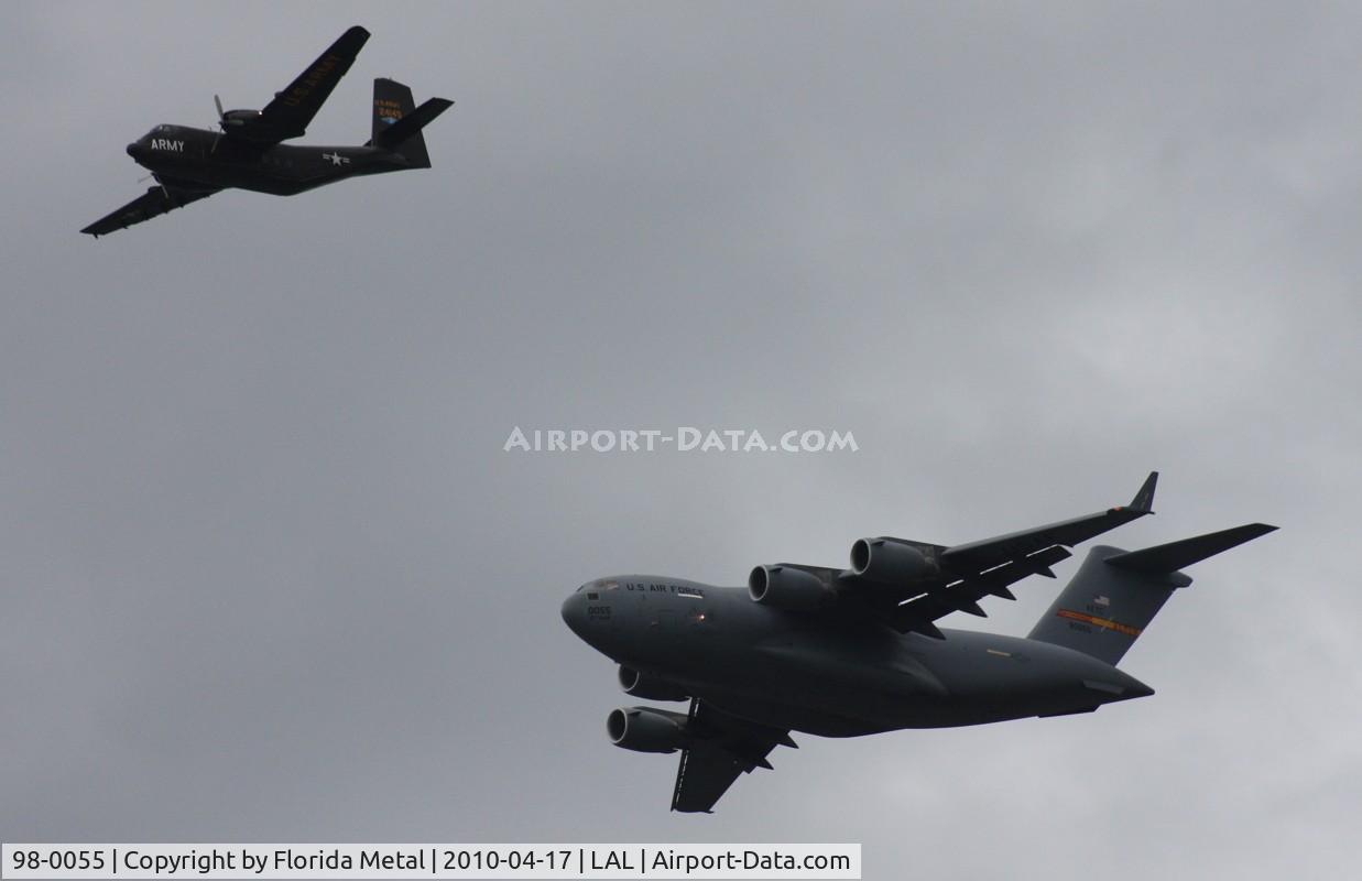 98-0055, 1998 Boeing C-17A Globemaster III C/N F-58/P-55, C-7 and C-17 heritage flight