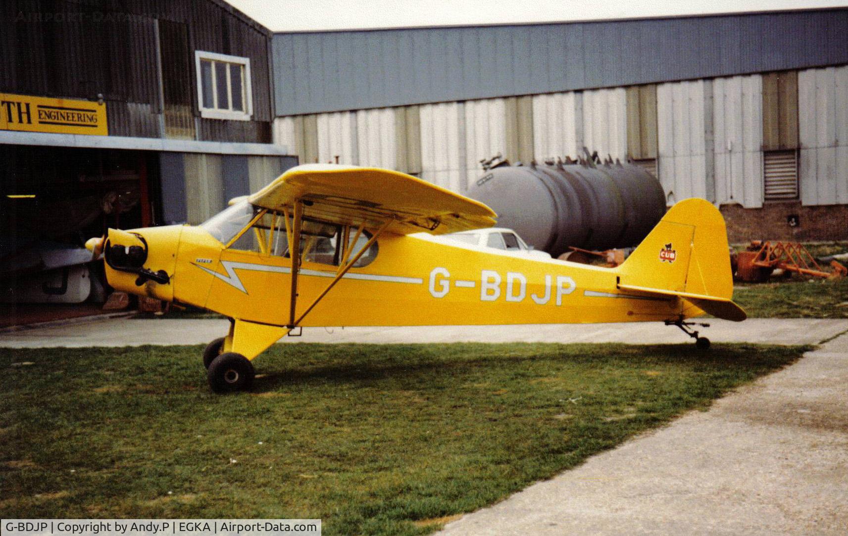 G-BDJP, 1947 Piper J3C-65 Cub Cub C/N 22992, Old scanned print of this cub for many years resident at Shoreham