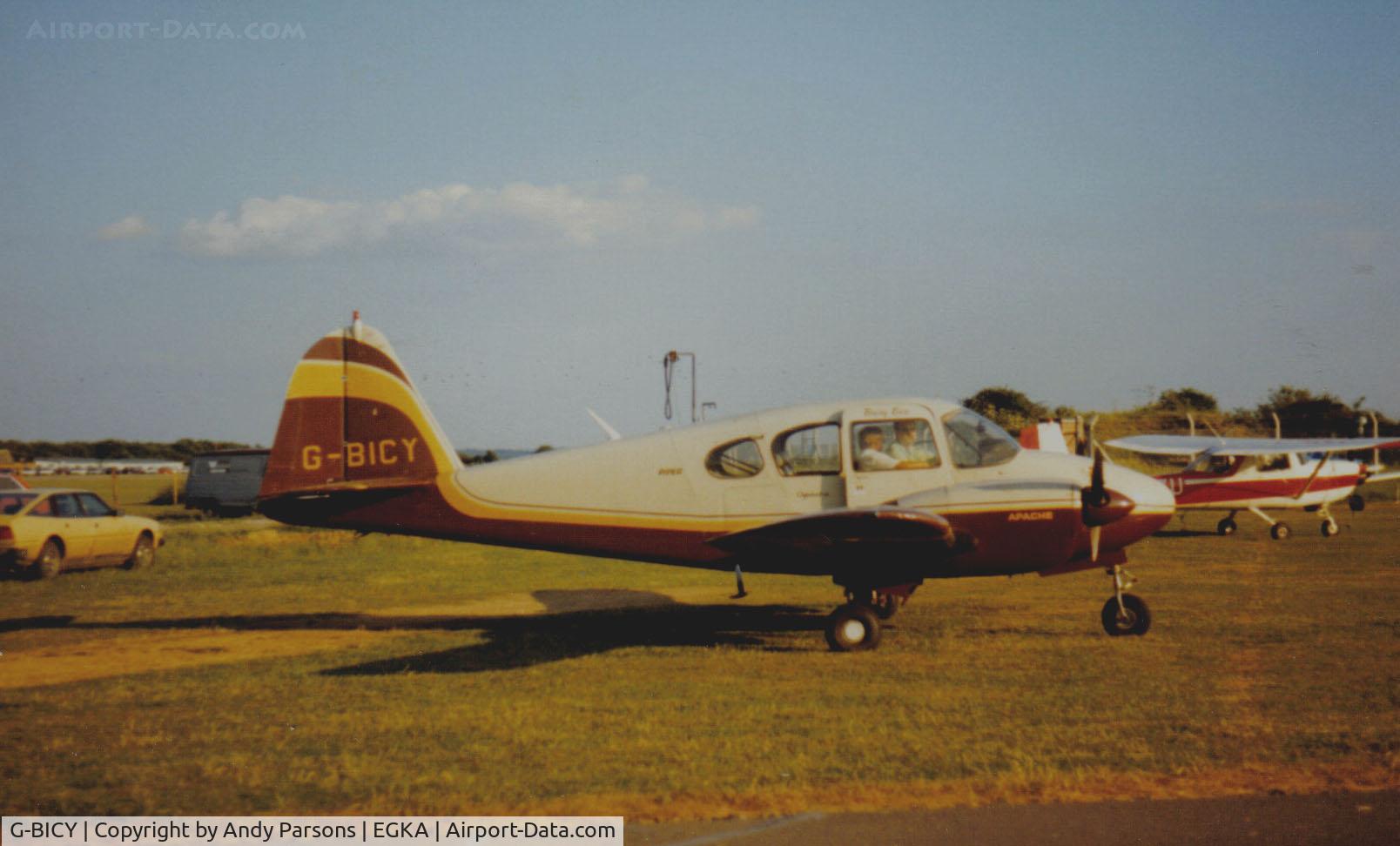 G-BICY, 1960 Piper PA-23-160 Apache C/N 23-1640, Old scanned print taken a few years ago at Shoreham