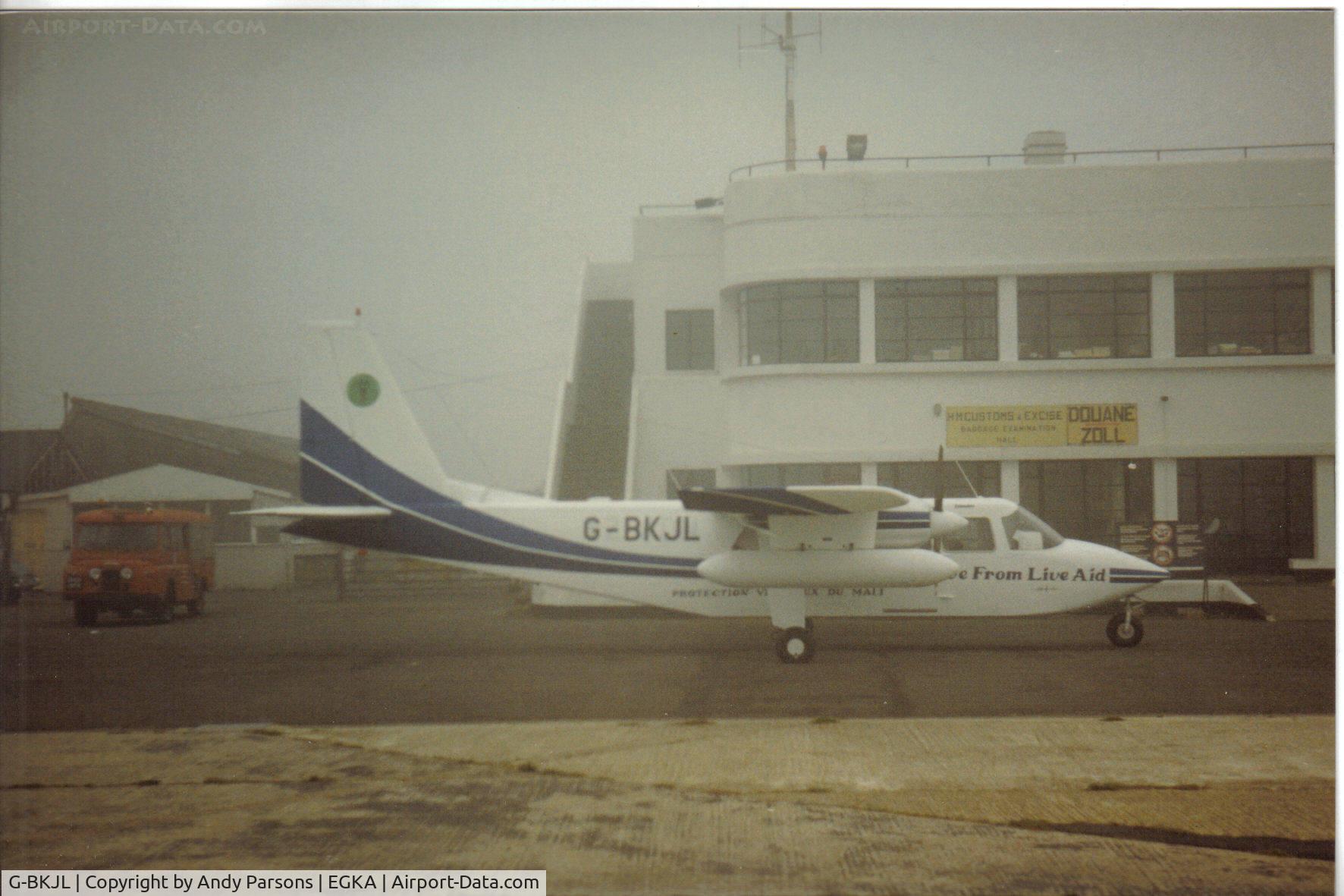 G-BKJL, 1982 Pilatus Britten-Norman BN-2B-21 Islander C/N 2161, Delivered to Mali Paid for by Live Aid but only lasted a year beforre being writen off Seen here on delivery through Shoreham
