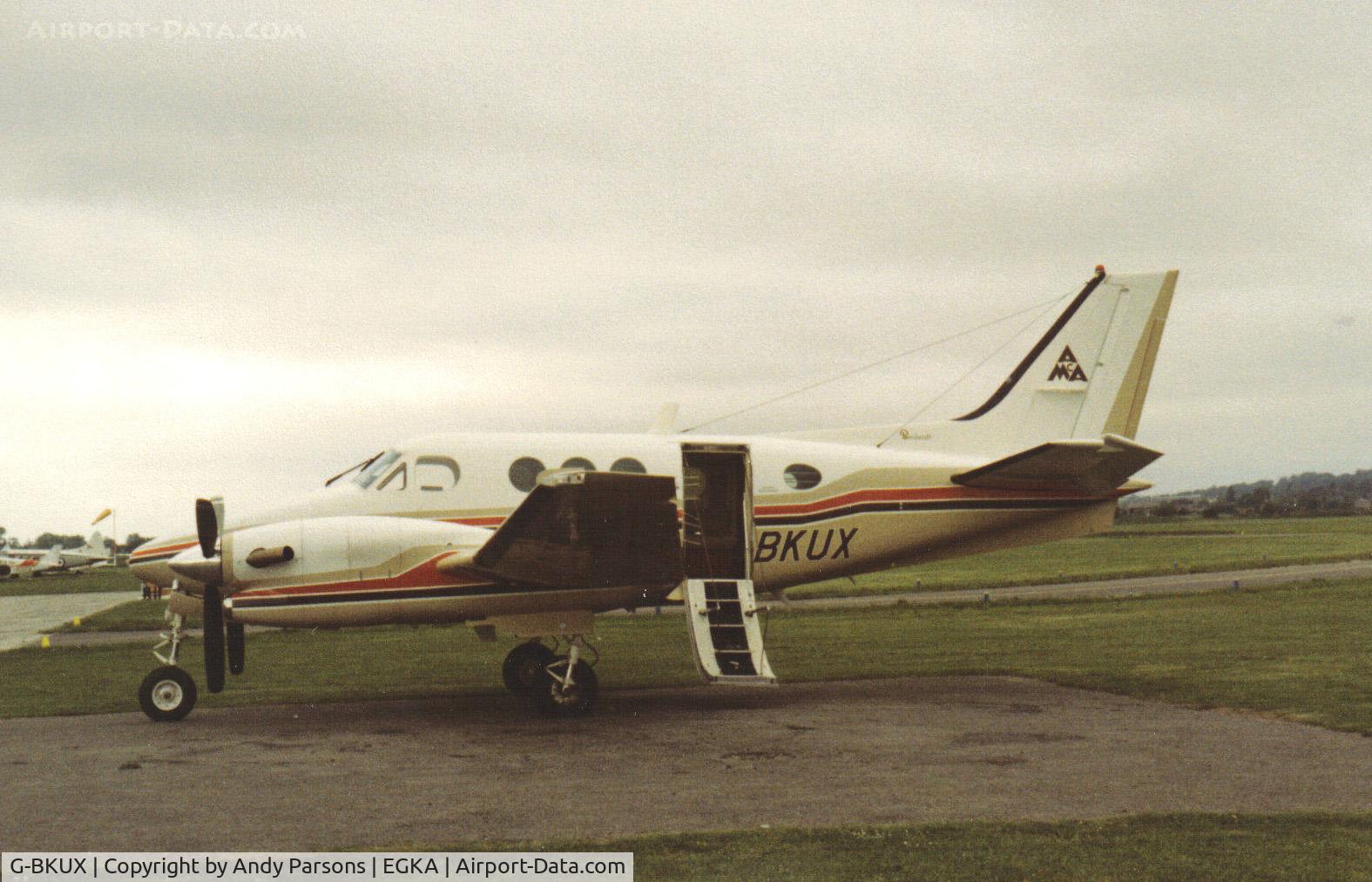 G-BKUX, 1984 Beech C90A King Air C/N LJ-1073, Visiting Shoreham (scanned print)
