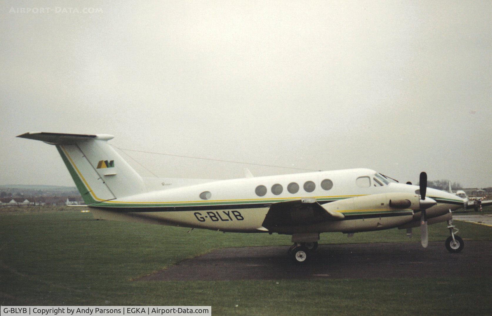 G-BLYB, 1985 Beech B200 Super King Air King Air C/N BB-1232, Visiting Shoreham (scanned print)