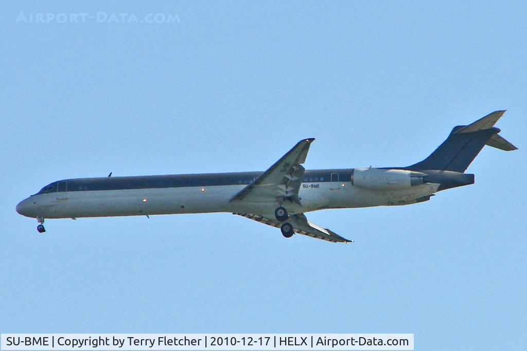 SU-BME, 1989 McDonnell Douglas MD-83 (DC-9-83) C/N 49628, Air Memphis's1989 Mac Donnell Douglass MD-83, c/n: 49628/1582 on approach to Abu Simbel