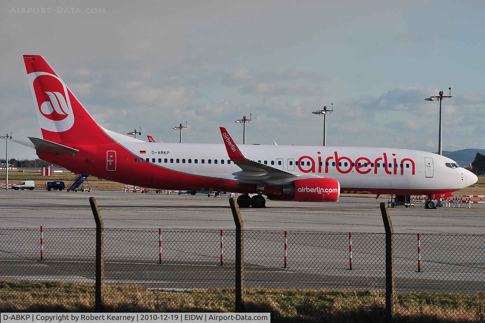 D-ABKP, 2010 Boeing 737-86J C/N 37758, Air Berlin on remote stand