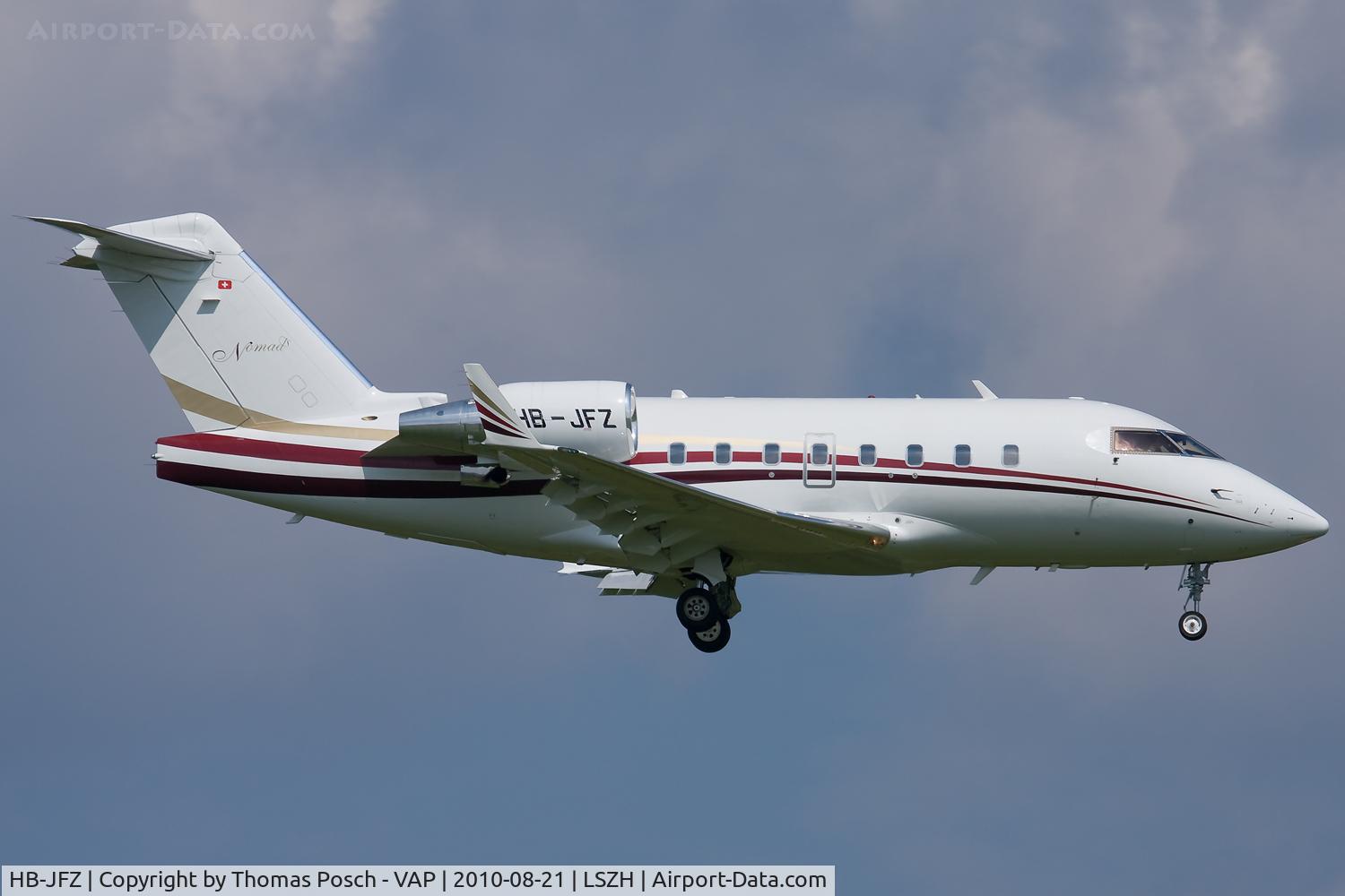 HB-JFZ, 2001 Canadair Challenger 604 (CL-600-2B16) C/N 5510, Nomad Aviation