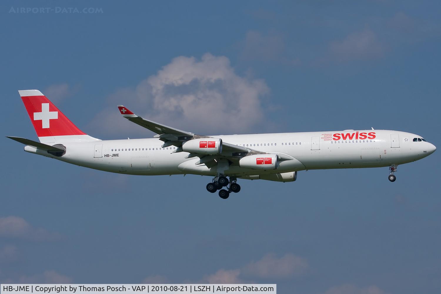 HB-JME, 2003 Airbus A340-313X C/N 559, Swiss International Airlines