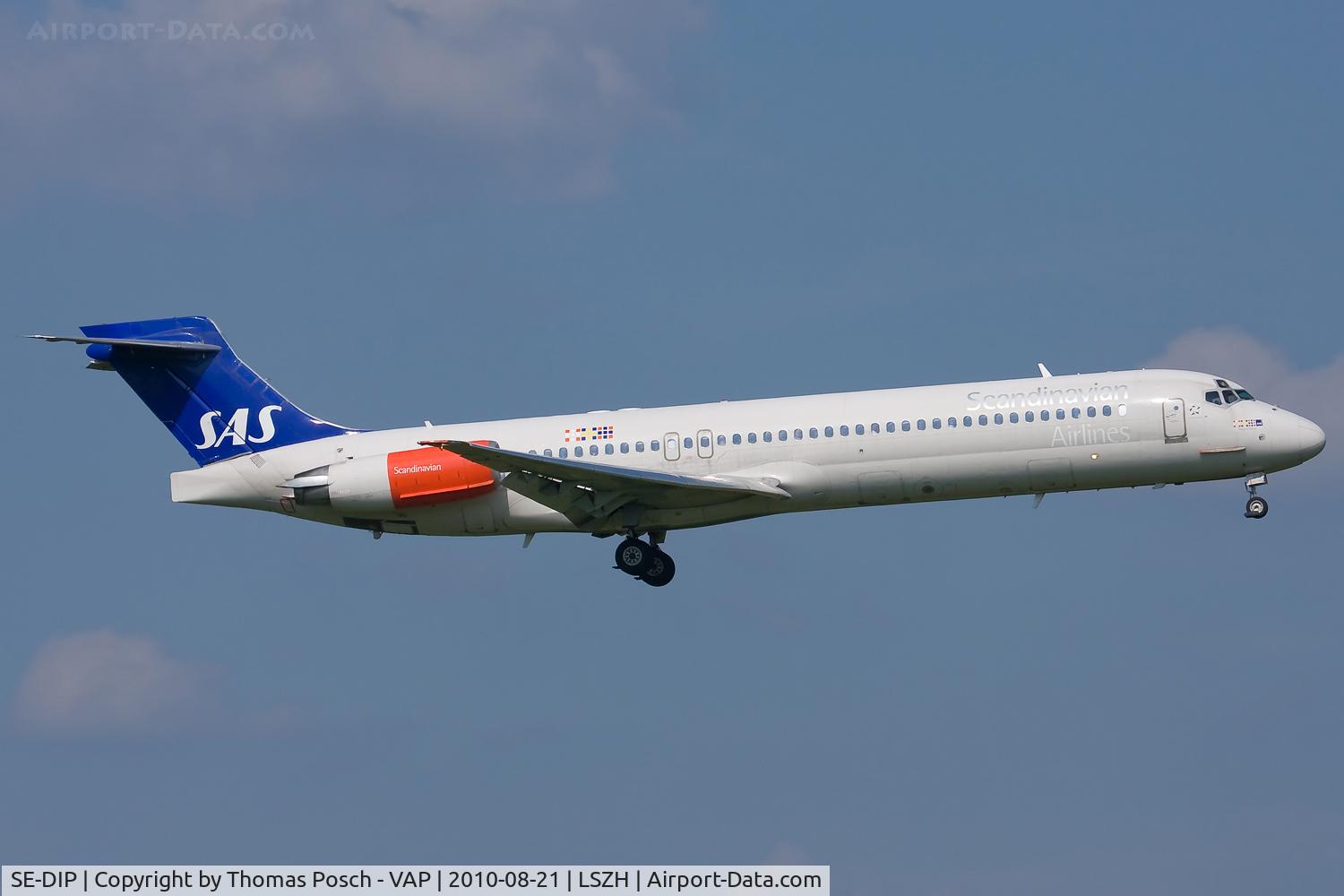 SE-DIP, 1991 McDonnell Douglas MD-87 (DC-9-87) C/N 53010, Scandinavian Airlines - SAS