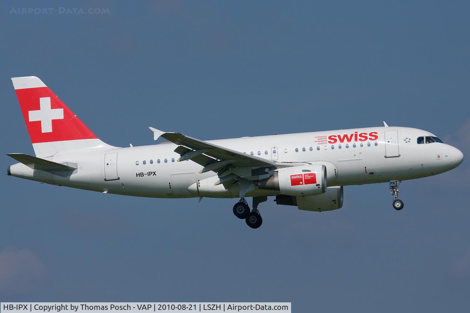HB-IPX, 1996 Airbus A319-112 C/N 612, Swiss International Airlines