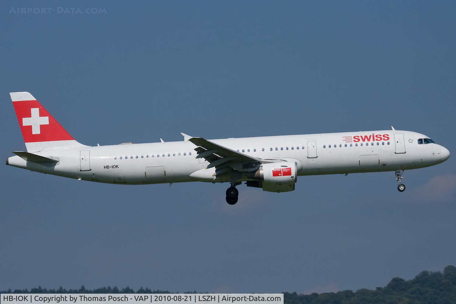 HB-IOK, 1999 Airbus A321-111 C/N 987, Swiss International Airlines