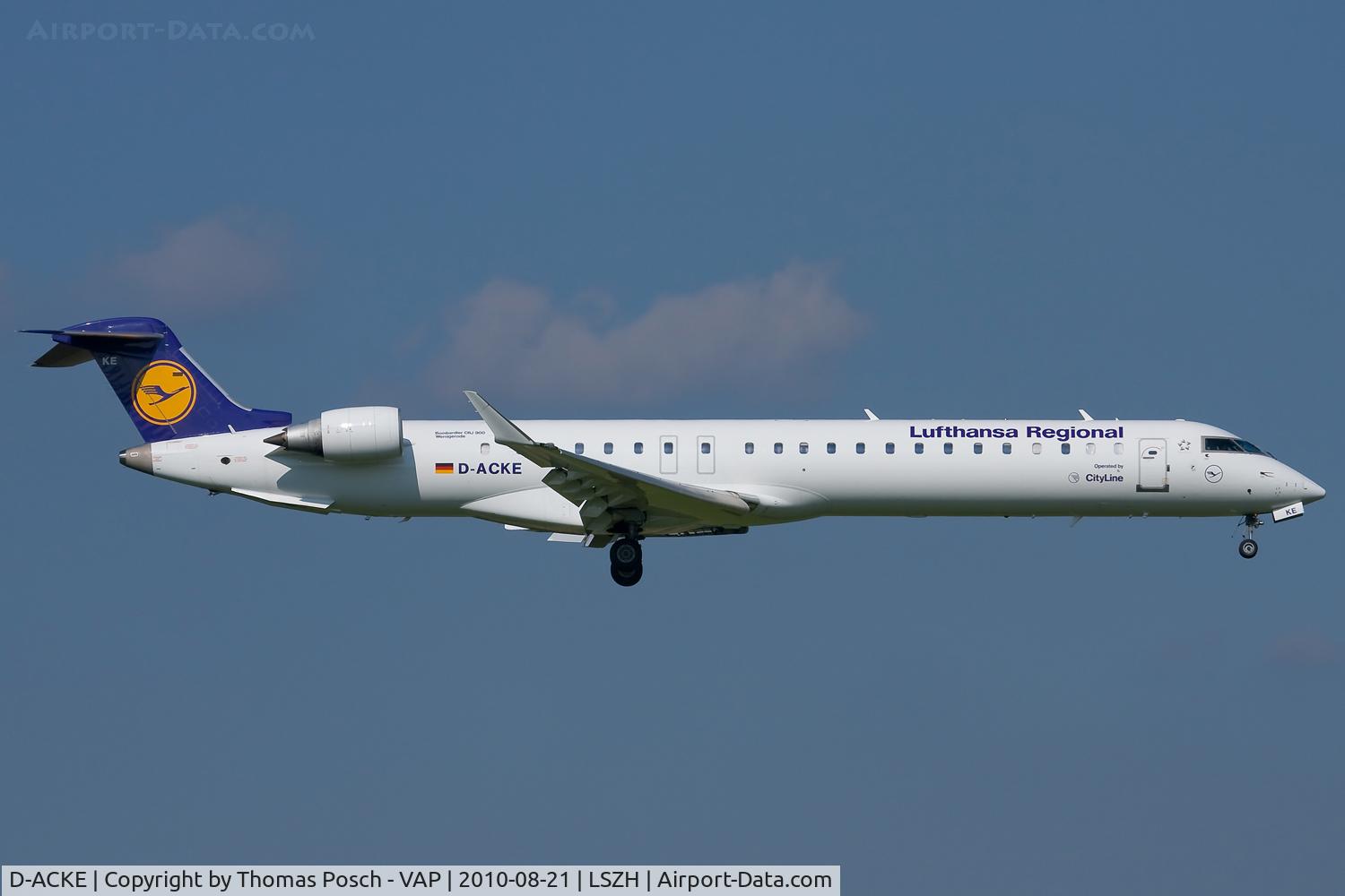 D-ACKE, 2006 Bombardier CRJ-900LR (CL-600-2D24) C/N 15081, Lufthansa