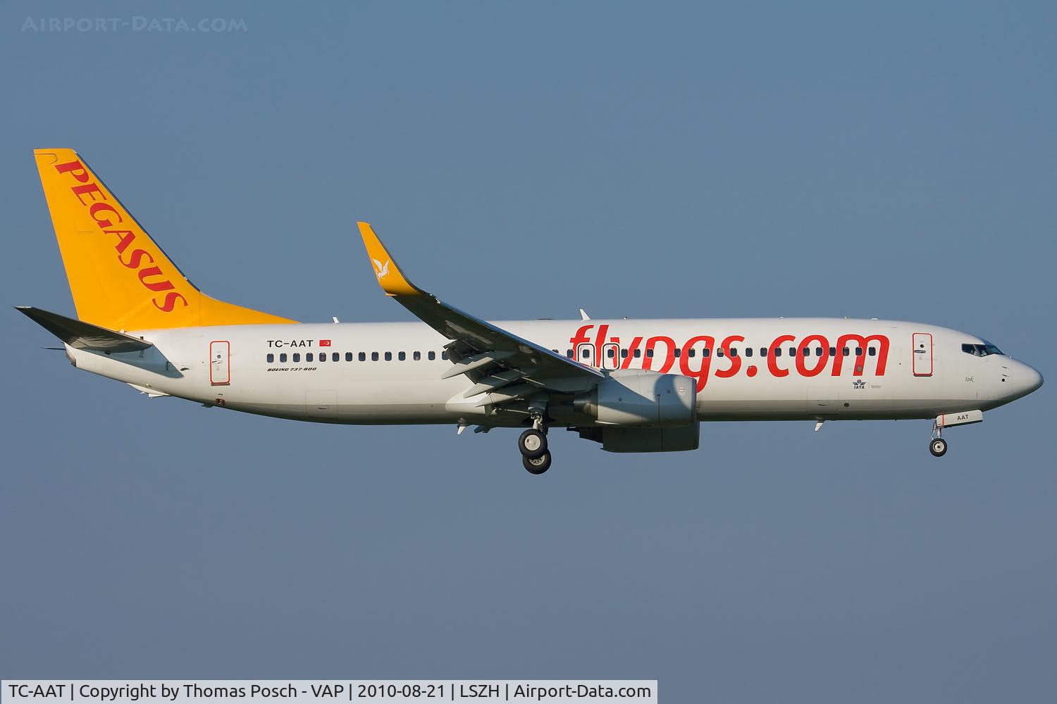 TC-AAT, 2010 Boeing 737-82R C/N 40872, Pegasus Airlines