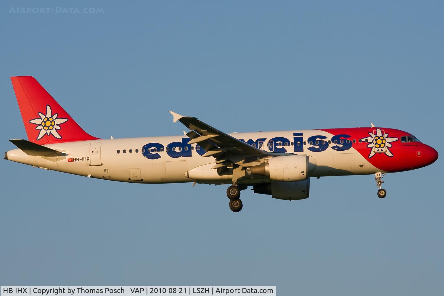 HB-IHX, 1998 Airbus A320-214 C/N 0942, Edelweiss Air