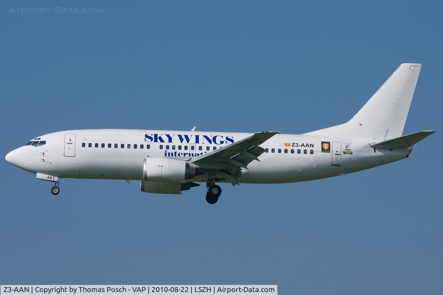 Z3-AAN, 1989 Boeing 737-382 C/N 24365, Skywings International