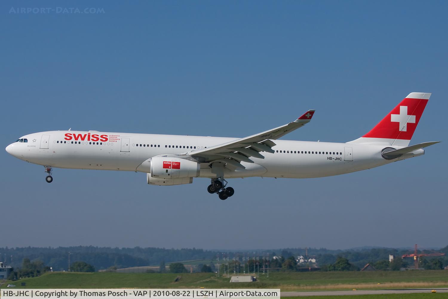 HB-JHC, 2009 Airbus A330-343X C/N 1029, Swiss International Airlines