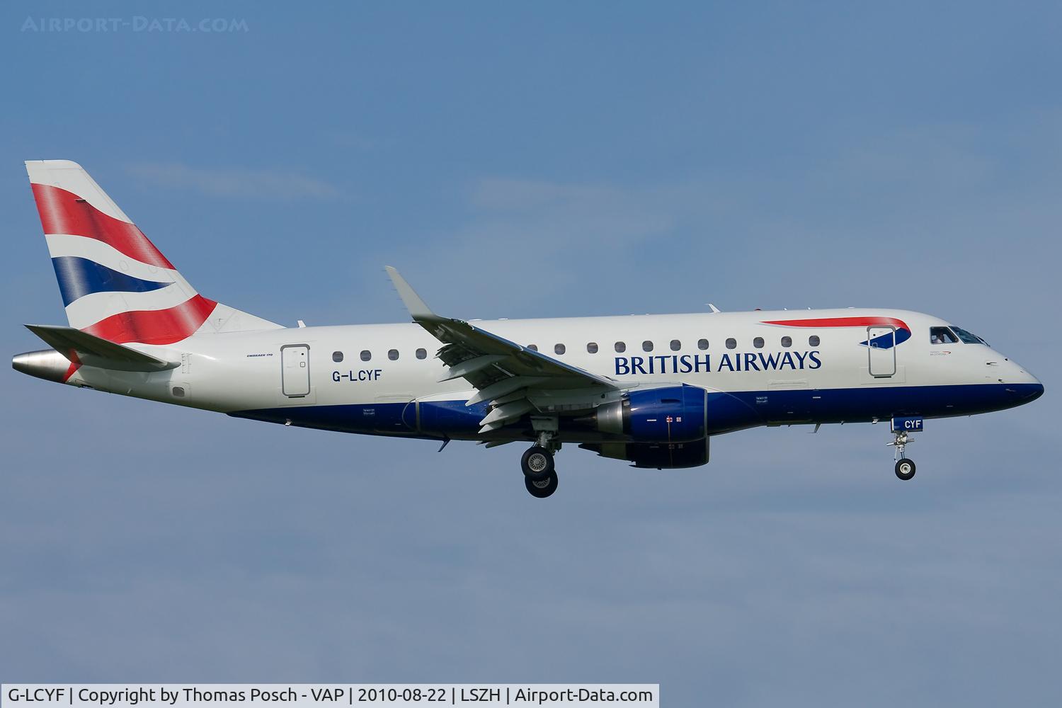 G-LCYF, 2009 Embraer 170STD (ERJ-170-100STD) C/N 17000298, British Airways