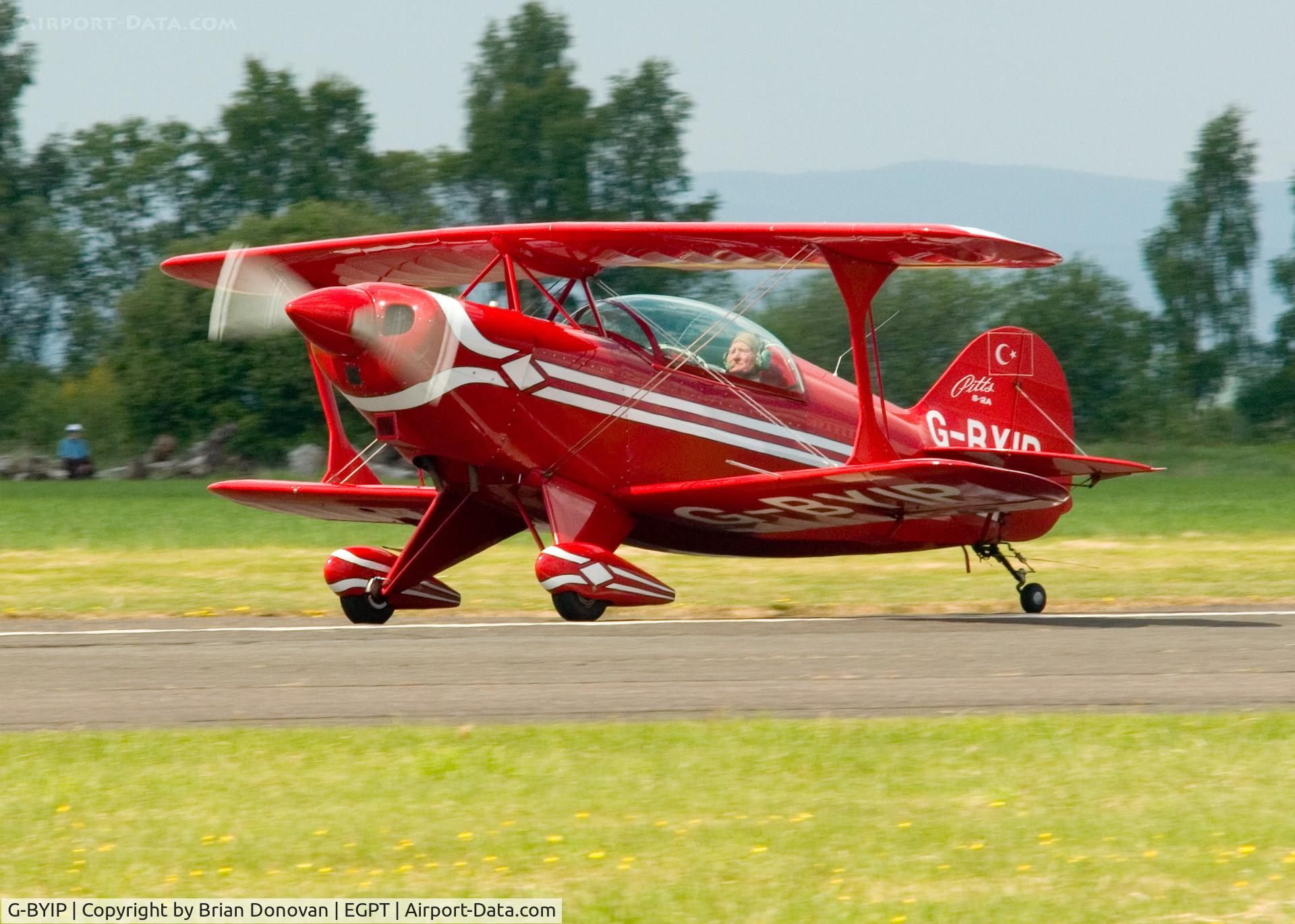 G-BYIP, 1981 Aerotek Pitts S-2A Special C/N 2244, Heart of Scotland Airshow, Perth Airport