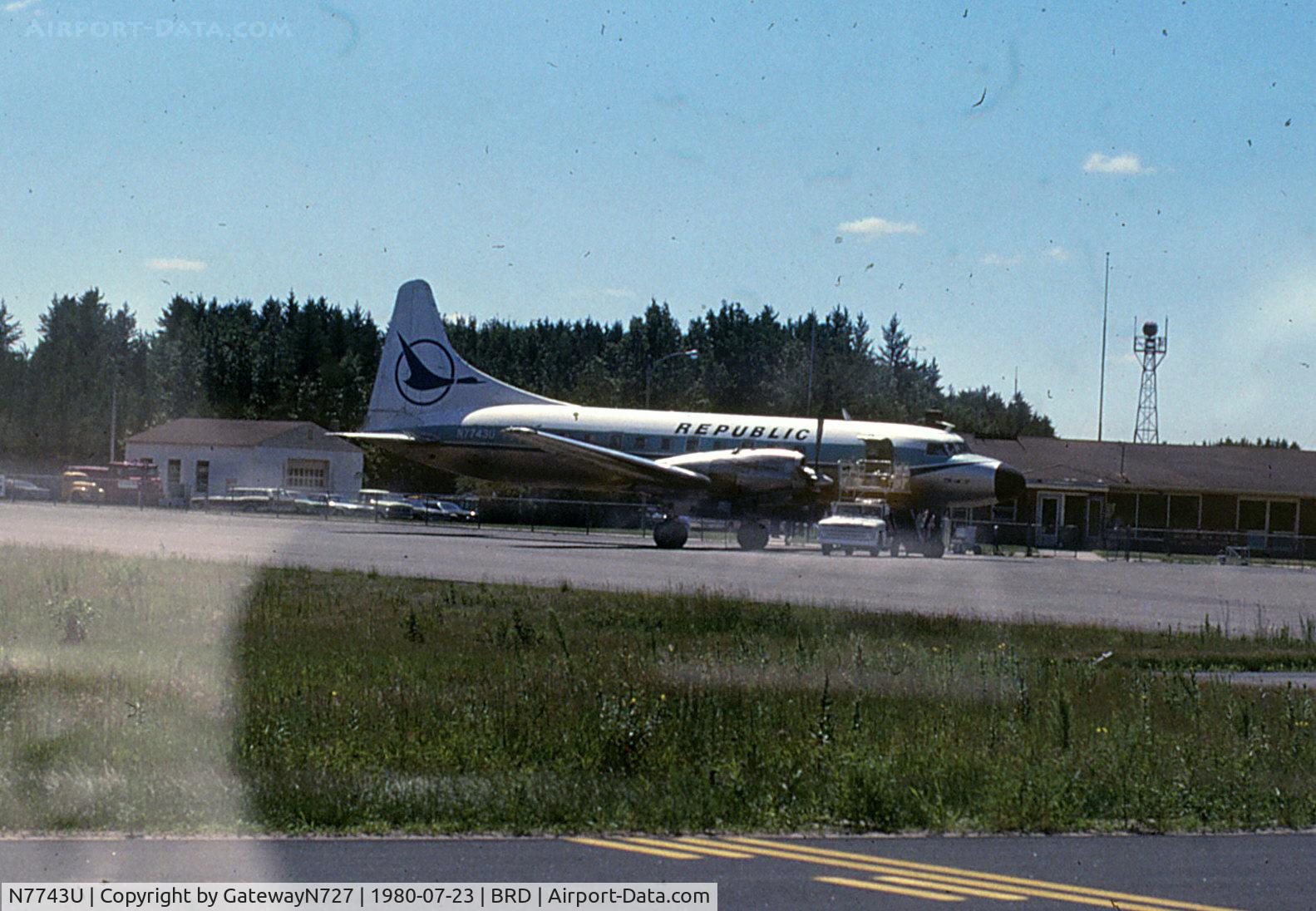 N7743U, 1956 Convair 440 Metropolitan C/N 390, Mfd 1956 as a Convair 440-82. Reported b/u in Carlsbad, CA.