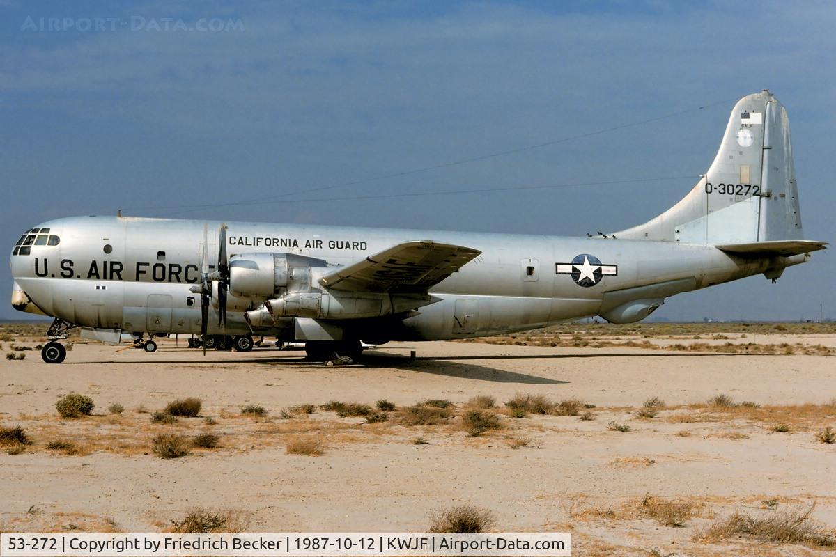 53-272, 1953 Boeing KC-97L Stratofreighter C/N 17054, parked at General William J. Fox Field